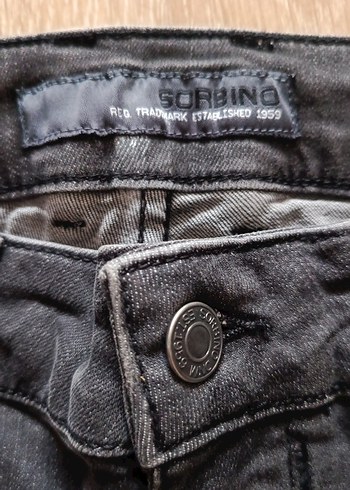 Gri Düğmeli Regular Fit Erkek Kot Pantolon - Görsel 5