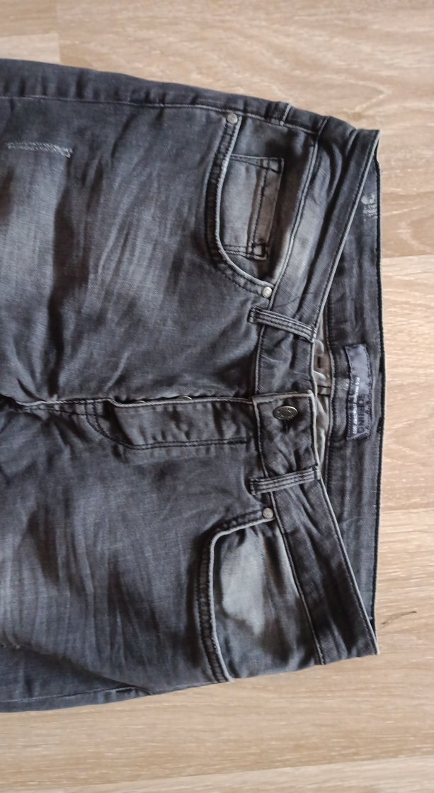 Gri Düğmeli Regular Fit Erkek Kot Pantolon - Görsel 4