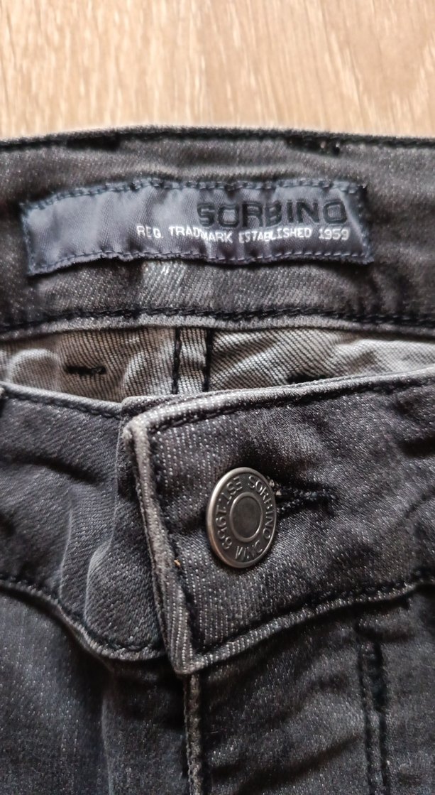 Gri Düğmeli Regular Fit Erkek Kot Pantolon - Görsel 5