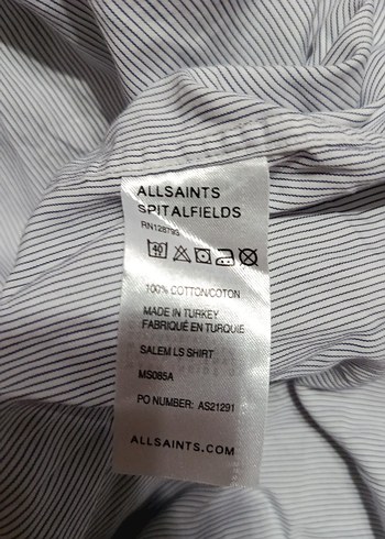 Bej Keten Erkek Gömlek, Uzun Kollu, Düğmeli - Görsel 5