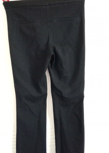 Siyah Midi Kumaş Kadın Pantolon - Görsel 2