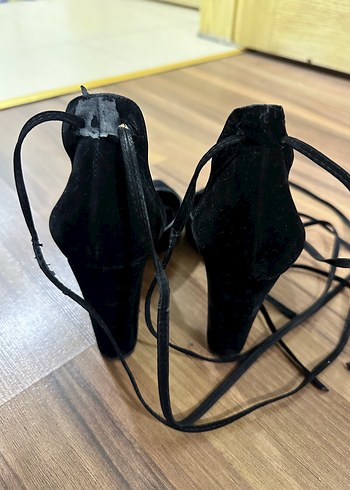 39 Beden siyah Renk Siyah Süet Stiletto Topuklu Kadın Ayakkabı