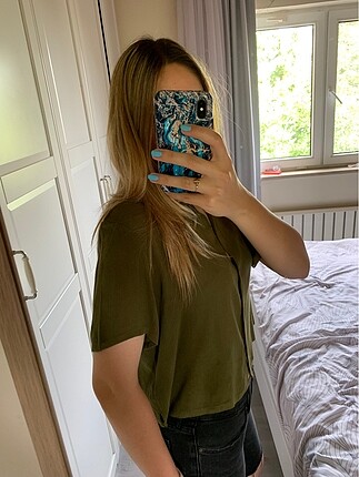 38 Beden HM YEŞİL Yazlık 38 beden gömlek