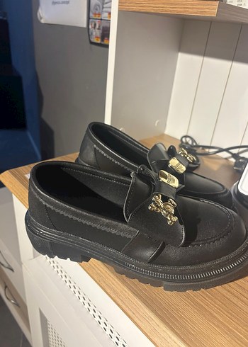 Diğer Altın Tokalı Platform Topuklu Kadın Loafer
