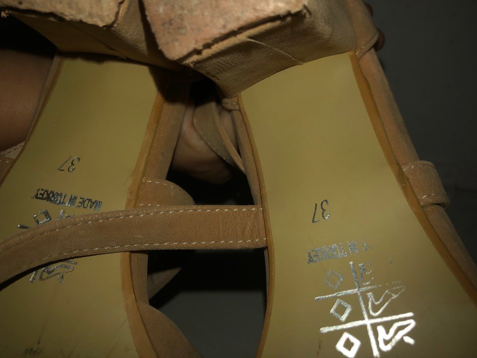 Bej Süet Stiletto Topuklu Kadın Ayakkabı - Görsel 4