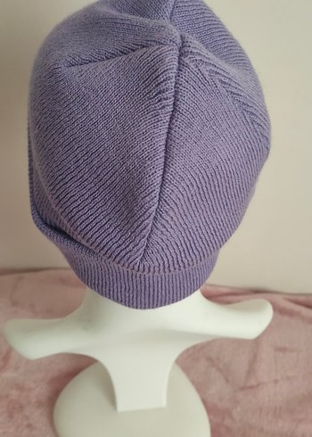 Mor Örgü Kadın Bere - Görsel 6