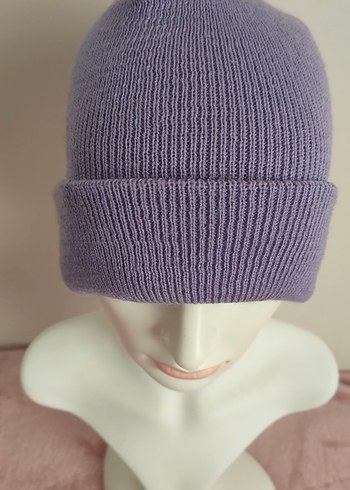 Mor Örgü Kadın Bere - Görsel 5