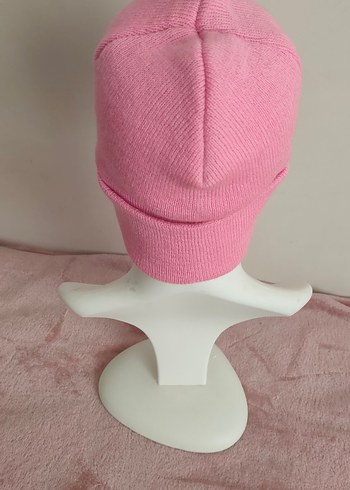Pembe Örgü Kadın Bere - Görsel 6