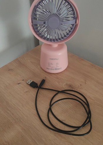 Pembe Mini USB Masaüstü Vantilatör - Görsel 6