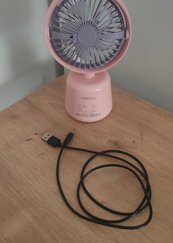 Pembe Mini USB Masaüstü Vantilatör - Görsel 5