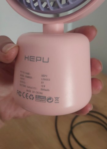 Pembe Mini USB Masaüstü Vantilatör - Görsel 8