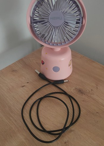 Pembe Mini USB Masaüstü Vantilatör - Görsel 2