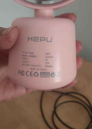 Pembe Mini USB Masaüstü Vantilatör - Görsel 7