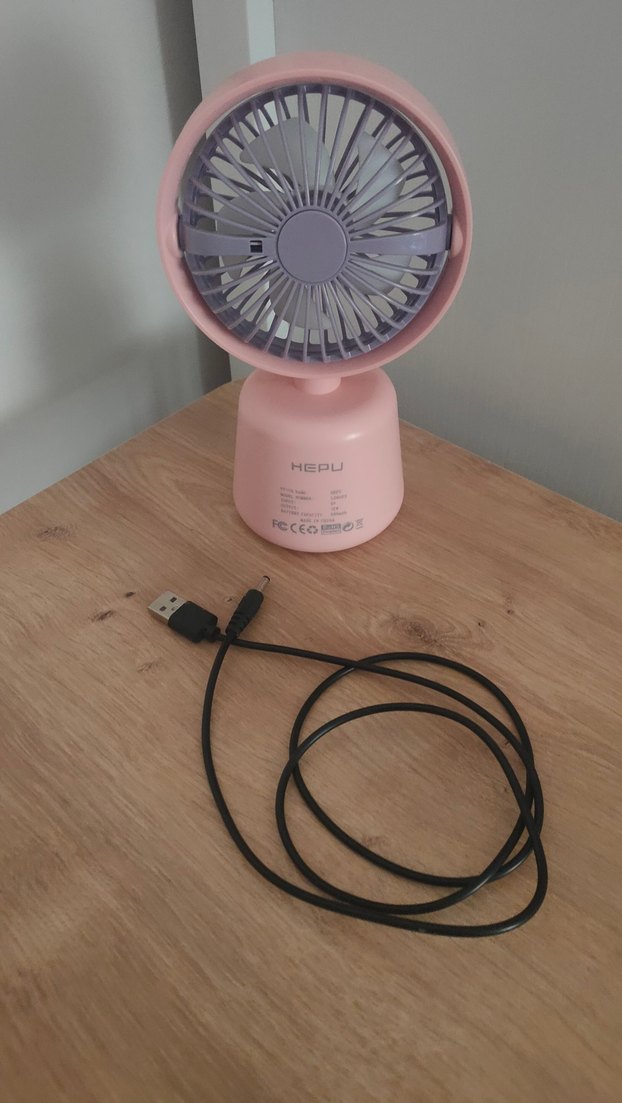 Pembe Mini USB Masaüstü Vantilatör - Görsel 5