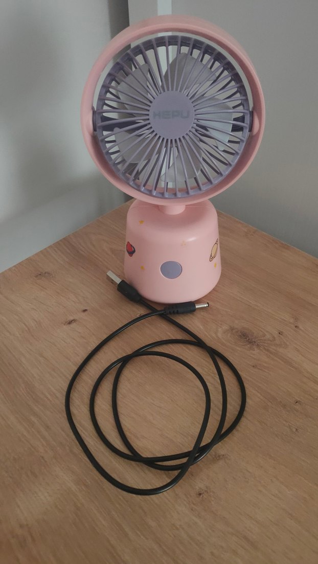 Pembe Mini USB Masaüstü Vantilatör - Görsel 2