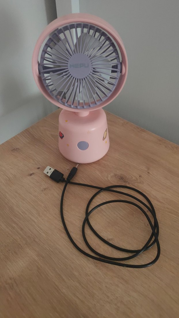 Pembe Mini USB Masaüstü Vantilatör - Görsel 4