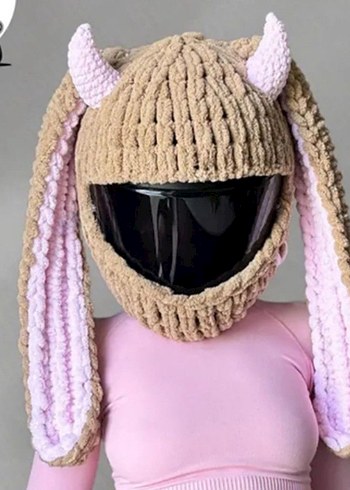 Kask kılıfı tatlı kadife - Görsel 4