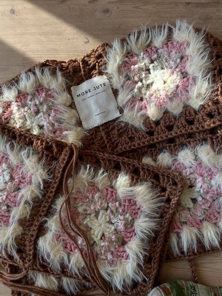 Örgü Desenli Yeşil Bohem Kadın Hırka - Görsel 4