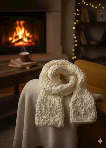 Minik incili atkı - Görsel 2