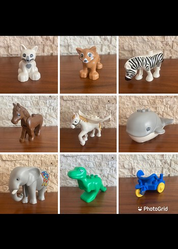 Beden Renk Lego Duplo Parça Figür Taban Kamyon Tren Hayvan
