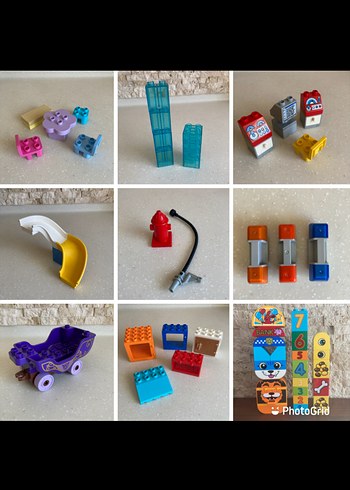 Beden Lego Duplo Parça Figür Taban Kamyon Tren Hayvan