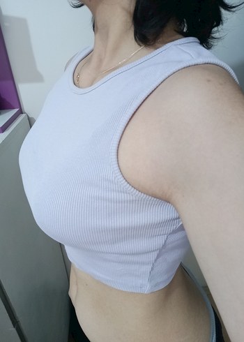 açık mor crop top atlet - Görsel 2