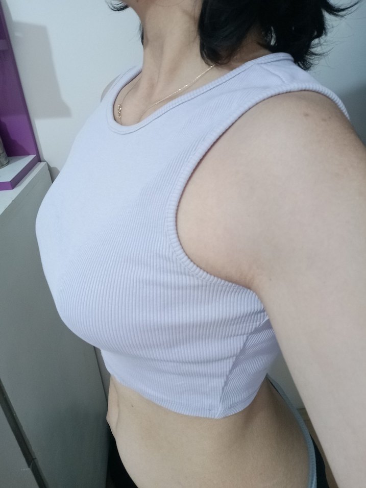 açık mor crop top atlet - Görsel 2