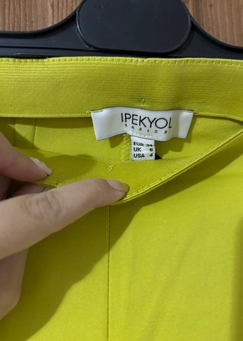 Yeşil Dar Kesim Kumaş Pantolon - Görsel 2