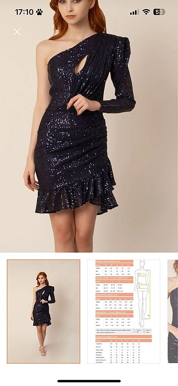 Payetli elbise tek omuz abiye - Görsel 6