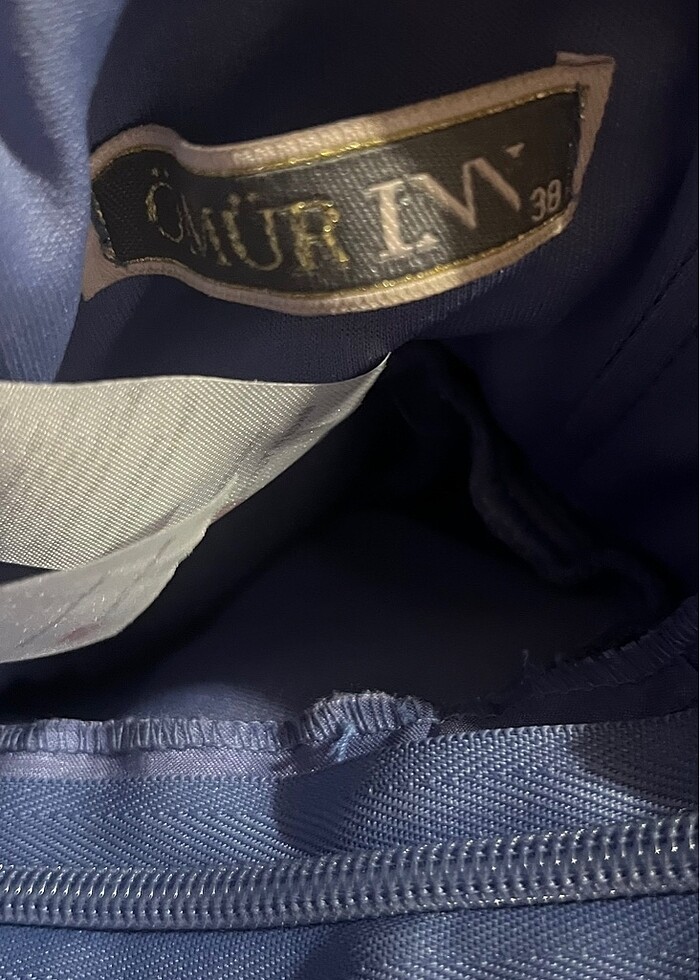 Tek Balon Kollu Arkası Uzun Önü Kısa Abiye Elbise - Görsel 4