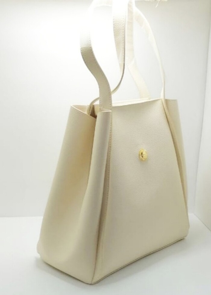 Bej büyük çanta  - Görsel 2