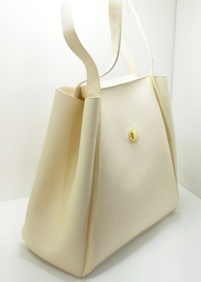 Bej büyük çanta  - Görsel 3