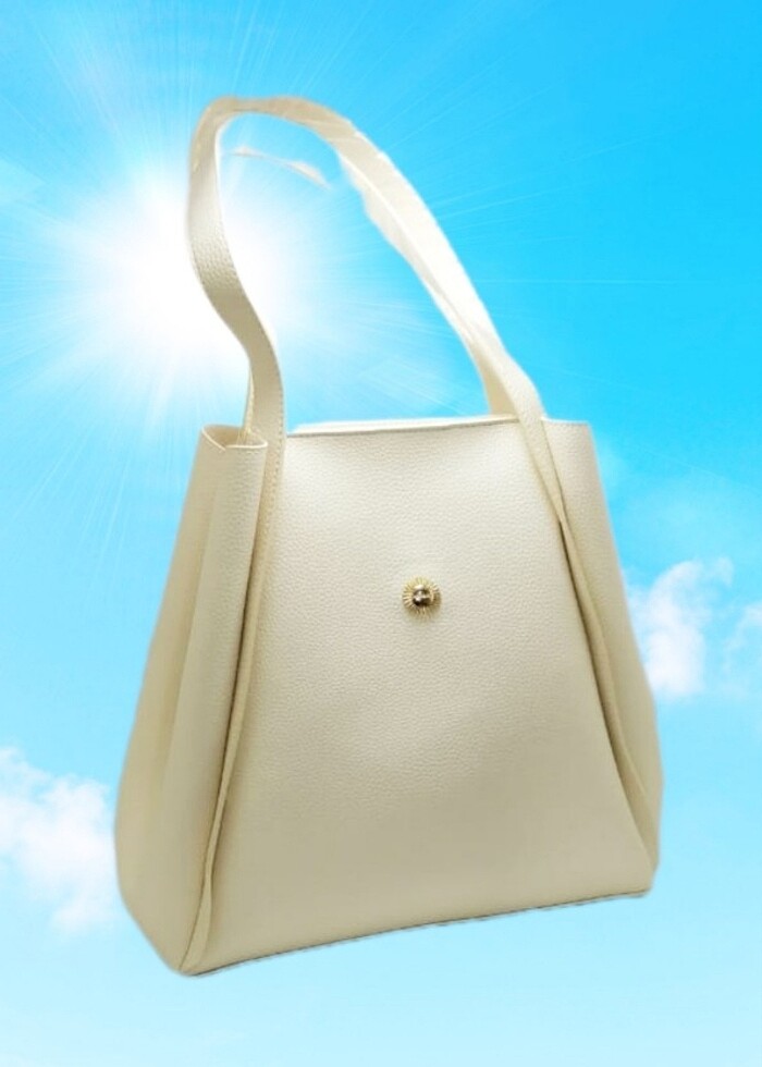 Bej büyük çanta  - Görsel 4