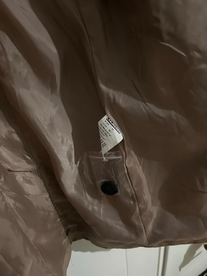 Bej Deri Kadın Trençkot Midi Boy - Görsel 3