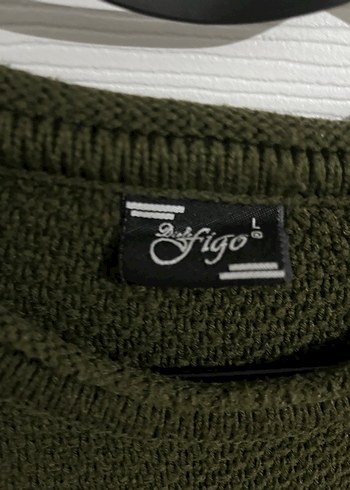 Kadın Haki Örgü Salaş Kazak - Görsel 2