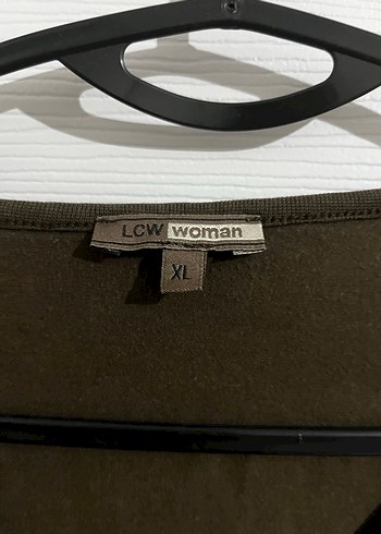 V Yaka Kahverengi Baskılı Kadın Sweatshirt - Görsel 3