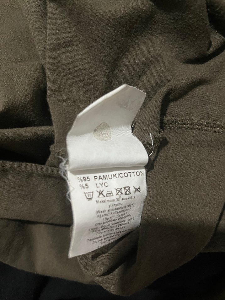 V Yaka Kahverengi Baskılı Kadın Sweatshirt - Görsel 4