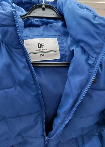 Parlak Mavi Erkek genç Kapüşonlu şişme mont - Görsel 3