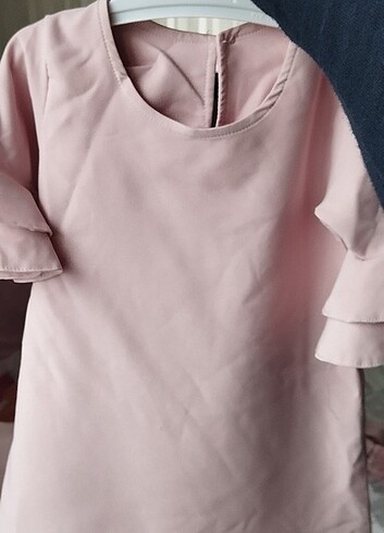 40 Beden pembe Renk Anne kız doğum günü elbisesi