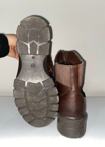 Kahverengi Deri kadın Bot - Görsel 5