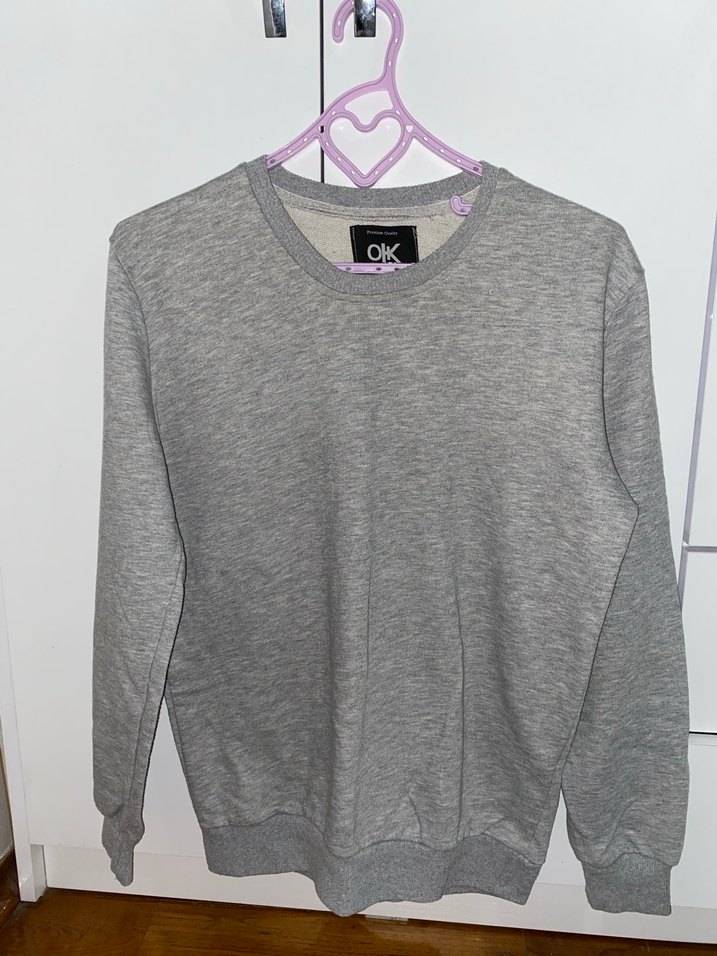 Gri Kadın Bisiklet Yaka Sweatshirt - Görsel 5