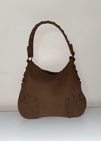 Shulebags Kahverengi Süet Omuz Çantası - Görsel 2