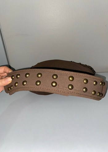 Shulebags Kahverengi Süet Omuz Çantası - Görsel 4