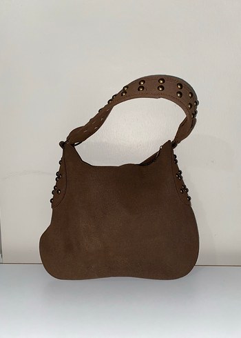 Shulebags Kahverengi Süet Omuz Çantası - Görsel 3