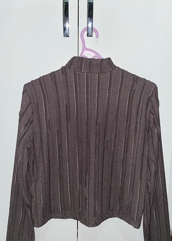 Pileli Yüksek Yaka Kadın bluz - Görsel 4