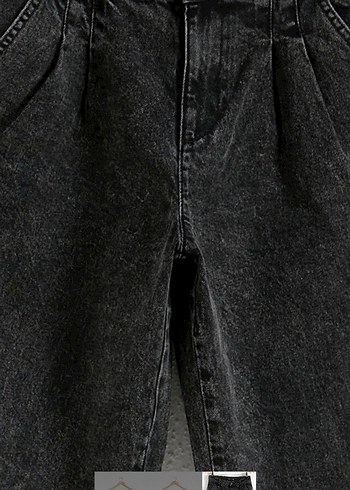 Gri Bol Kesim Kadın Kot Pantolon - Görsel 3