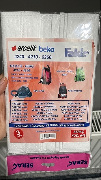 Süpürge toz torbası