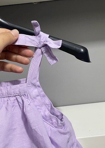 5 Yaş Beden Kız Çocuk Lila Fırfırlı Elbise