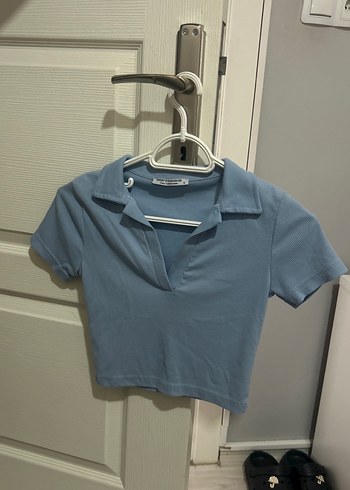 Mavi polo yaka