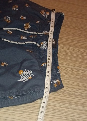 Düğmeli Batik Desenli Erkek Mini Şort - Görsel 5